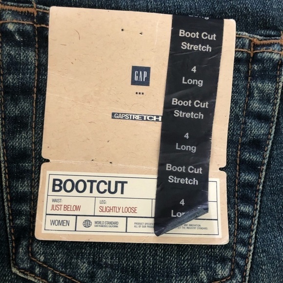 GAP bootcut Jeans Size 4 Long NEW - Picture 6 of 8